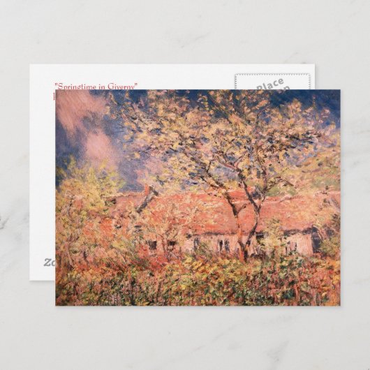 Voorbereiding in Giverny door Claude Monet Briefkaart (Voorkant / Achterkant)