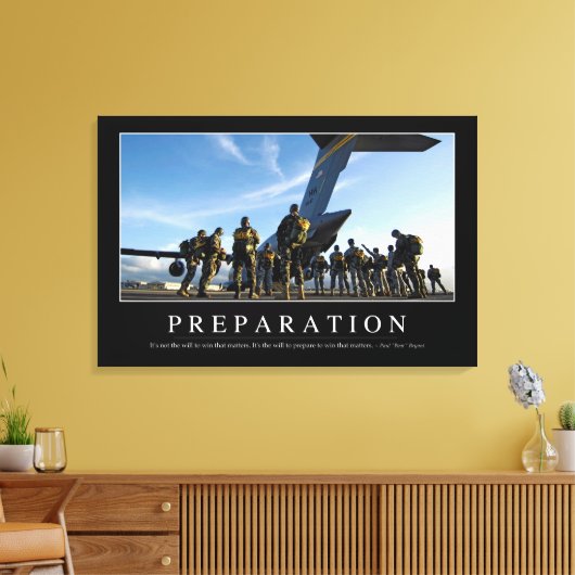 Voorbereiding: Inspirerend prijsopgave Canvas Afdruk (Insitu (Woonkamer))