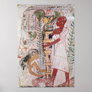 Voorbereiding van een mummy voor een zuiveringscer poster