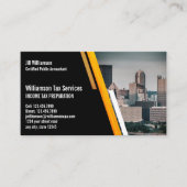 Voorbereiding van inkomstenbelasting visitekaartje (Voorkant)