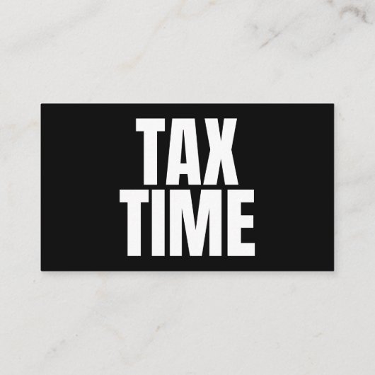 Voorbereiding van inkomstenbelasting visitekaartje (Achterkant)