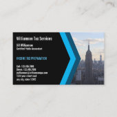 Voorbereiding van inkomstenbelasting visitekaartje (Voorkant)