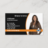 Voorbereiding van inkomstenbelasting visitekaartje (Voorkant)