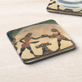 Voorbereiding van voedsel voor een symposium, deta bier onderzetter (Linkerzijde)