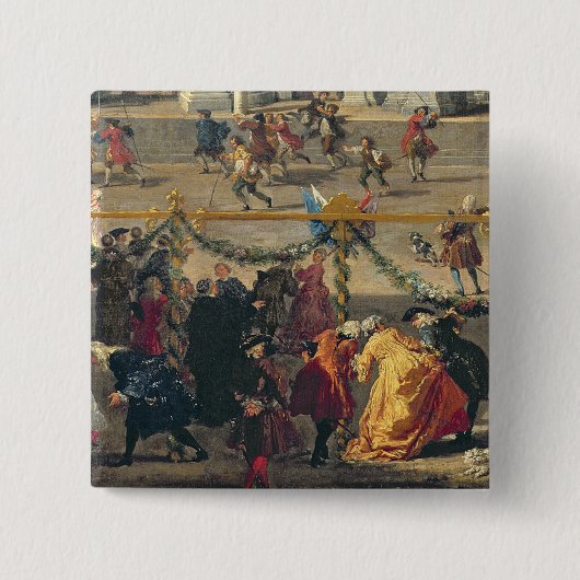 Voorbereiding voor de Fireworks Display Vierkante Button 5,1 Cm (Voorkant)