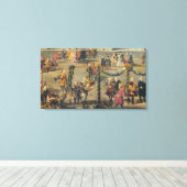 Voorbereiding voor de Fireworks-weergave Canvas Afdruk (Insitu (Houten vloer))