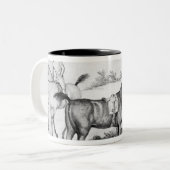 Voorbereiding voor een Race Tweekleurige Koffiemok (Voorkant links)