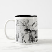 Voorbereiding voor een Race Tweekleurige Koffiemok (Links)