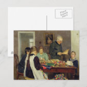 Voorbereiding voor Kerstmis 1896 Feestdagenkaart (Voorkant / Achterkant)