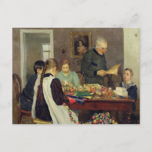 Voorbereiding voor Kerstmis 1896 Feestdagenkaart