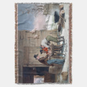 Voorbereiding voor Kerstmis Francis Edmonds 1851 Deken (Voorkant Verticaal)