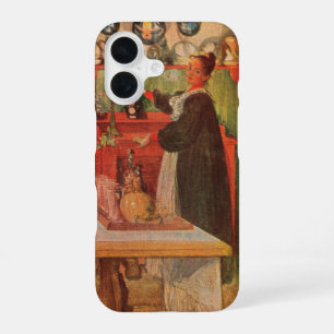 Voorbereidingen voor een spel kaarten van Carl Lar iPhone 16 Hoesje