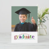 Voorbeschilderde Waterverf Kindergarten Afstuderen Kaart (Staand voorkant)