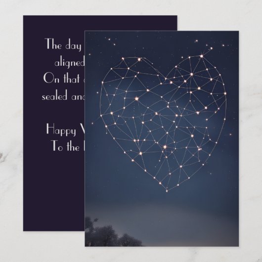 Voorbestemd om samen te zijn feestdagenkaart (Voorkant / Achterkant)