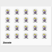 Voorbij binair ronde sticker (Vel)