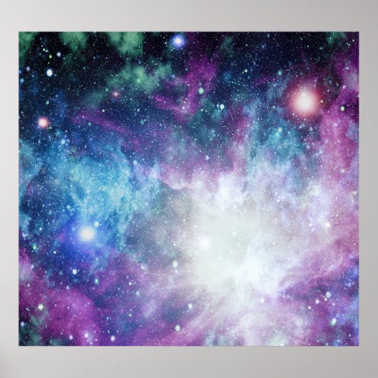 Voorbij de Abstracte wereldwonderen van de kosmos Poster (Voorkant)