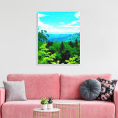 Voorbij de berg canvas afdruk (Insitu (Woonkamer))
