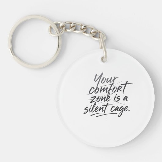 Voorbij de comfortzone sleutelhanger (Voorkant)
