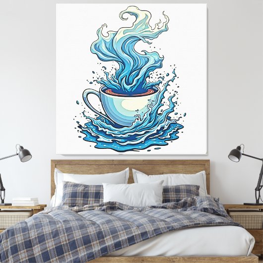Voorbij de Dagelijkse Kop Canvas Afdruk (Insitu (Slaapkamer))