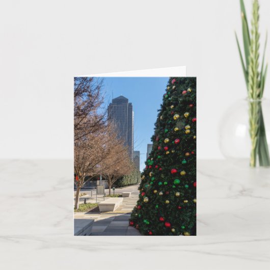 Voorbij de Dallas Kerstboom Kaart (Voorkant)