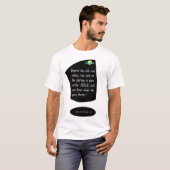 Voorbij de heuvels met Jezus - witte brief T-shirt (Voorkant volledig)