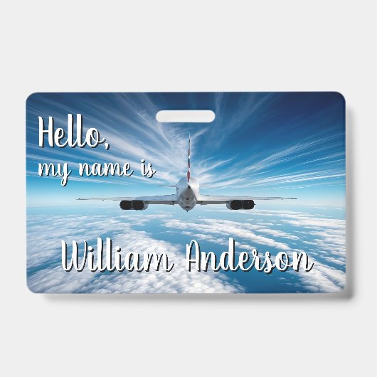 Voorbij de Horizon: Concorde van achter Naam Badge (Voorzijde)