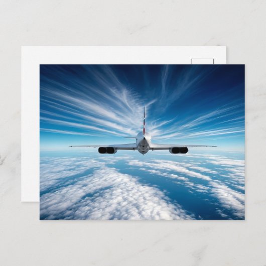 Voorbij de horizon: Concorde van achteren Briefkaart (Voorkant / Achterkant)