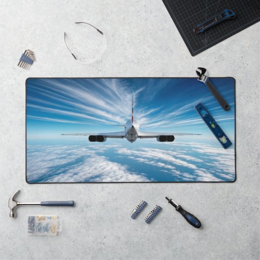 Voorbij de horizon: Concorde van achteren Bureaumat (Werkstation)