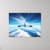 Voorbij de horizon: Concorde van achteren Canvas Afdruk (Voorkant)