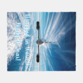 Voorbij de horizon: Concorde van achteren Fleece Deken (Voorkant (Horizontaal))