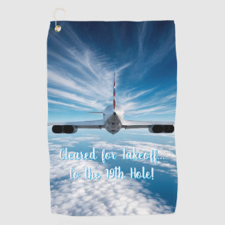 Voorbij de horizon: Concorde van achteren Golfhanddoek