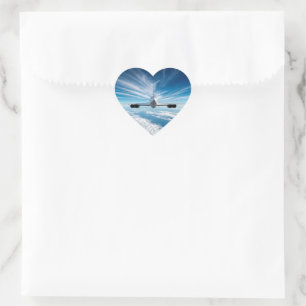 Voorbij de horizon: Concorde van achteren Hart Sticker
