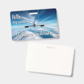 Voorbij de horizon: Concorde van achteren naam Badge (Voor- en achterkant)