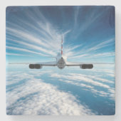 Voorbij de horizon: Concorde van achteren Stenen Onderzetter (Voorkant)