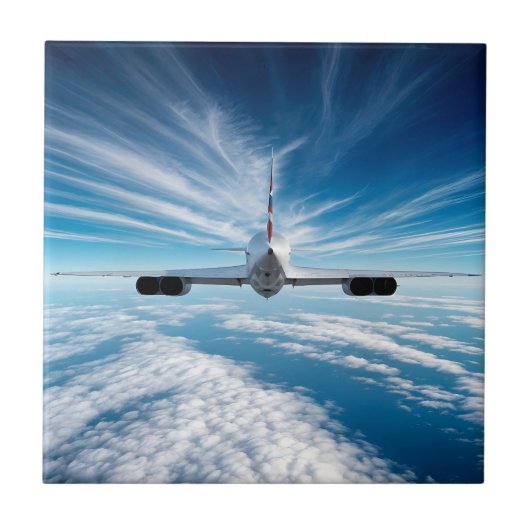 Voorbij de horizon: Concorde van achteren Tegeltje (Voorkant)