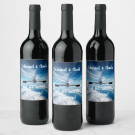 Voorbij de horizon: Concorde van achteren Wijn Etiket