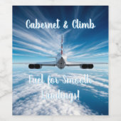 Voorbij de horizon: Concorde van achteren Wijn Etiket (Enkel label)