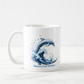 Voorbij de horizon - Dolphin Wave Mok (Links)