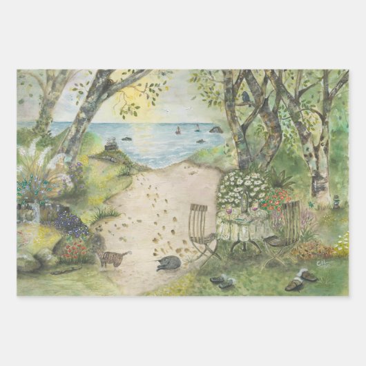 Voorbij de horizon inpakpapier vel (Voorkant)