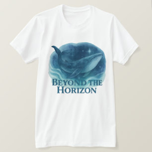 Voorbij de horizon - Majestic Whale Waterverf T-shirt