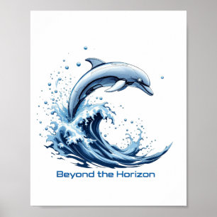 Voorbij de Horizon - Robodolfijnposter Poster
