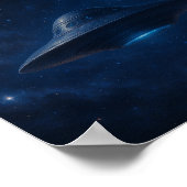 Voorbij de horizon-ruimteschip vliegen in de ruimt poster (Hoek)