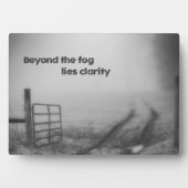 Voorbij de mist is helderheid fotoplaat (voorkant)