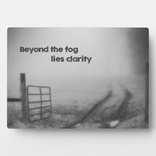 Voorbij de mist is helderheid fotoplaat (voorkant)