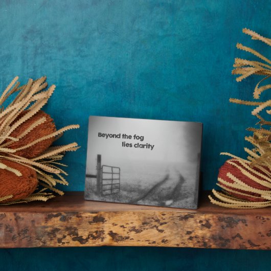 Voorbij de mist is helderheid fotoplaat (Zijkant)