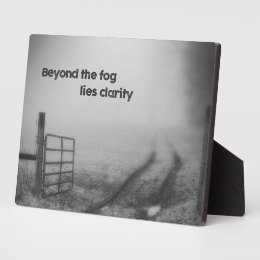 Voorbij de mist is helderheid fotoplaat (Zijkant)