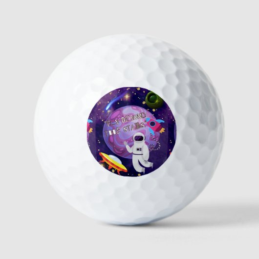VOORBIJ DE STERREN, ASTRONAUT GOLFBALLEN (Voorkant)