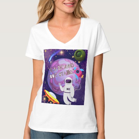 VOORBIJ DE STERREN, ASTRONAUT T-SHIRT (Voorkant)