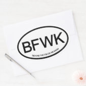 Voorbij de velden die we kennen ovale sticker (Envelop)