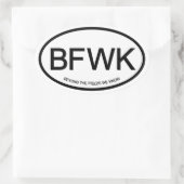 Voorbij de velden die we kennen ovale sticker (Tas)